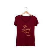 USC Trojans Glitter Spirit of Troy Womens V-Neck T-shirt